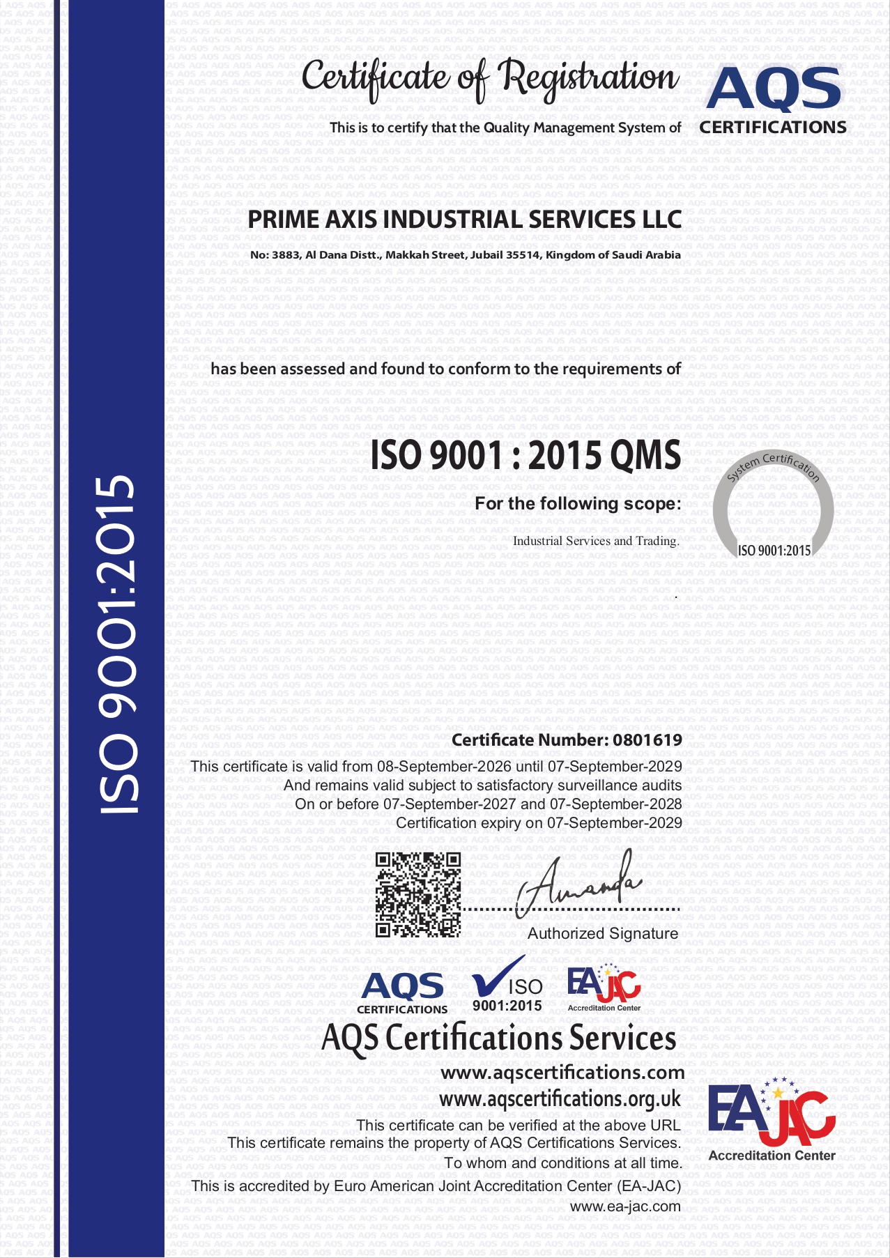  ISO 9001 CERTIFICATE 